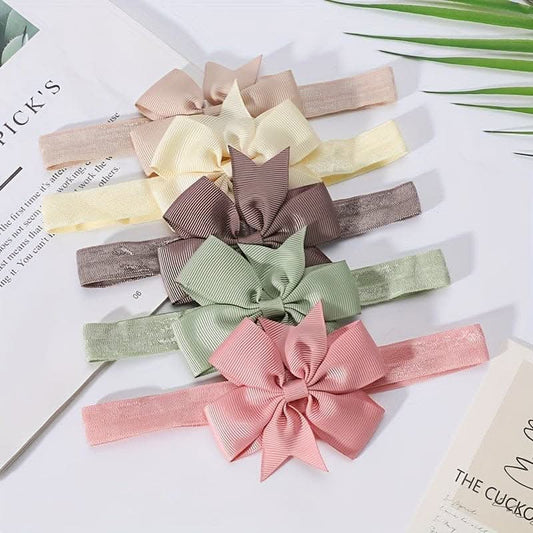 5-Pack Chic Bowknot Hairbands for Baby Girls