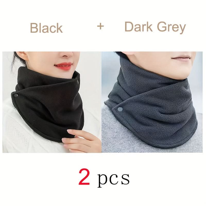 Two-Pack Winter Neck Scarf – Windproof, Warm Polyester Cycling Neck Protector