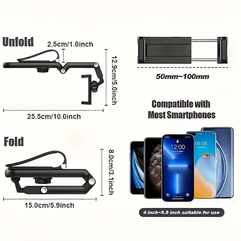 360° Rotatable Car Sun Visor Phone Holder – Multi-Functional iPhone & Smartphone Mount
