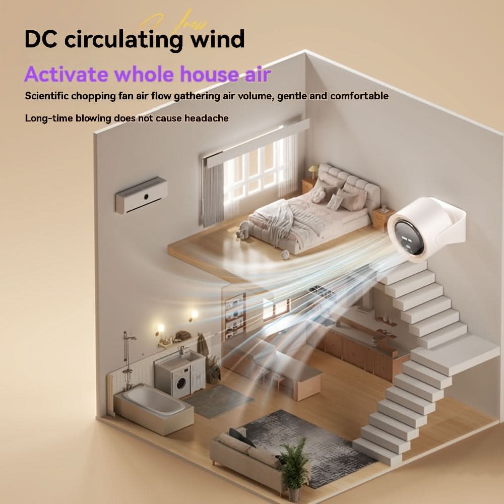 Turbine Fan - USB Charging with Digital Display Fan for Home, Office