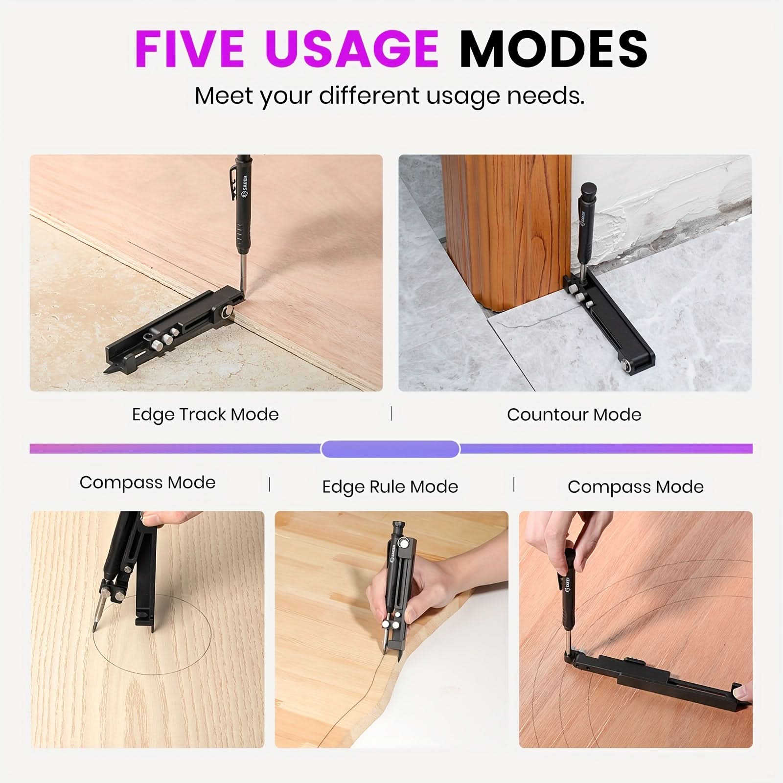 Saker Multi-Function Scribing Tool for Woodworking