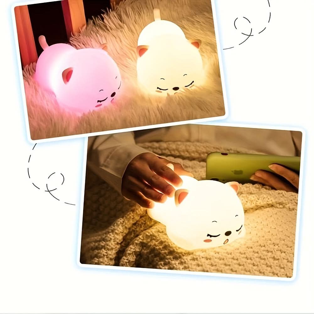 Rechargeable LED Cat Night Light, Touch Control