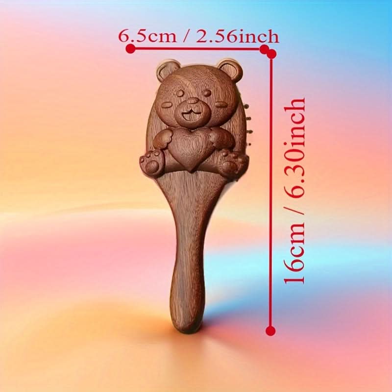 Wooden Bear Air Cushion Hair Brush
