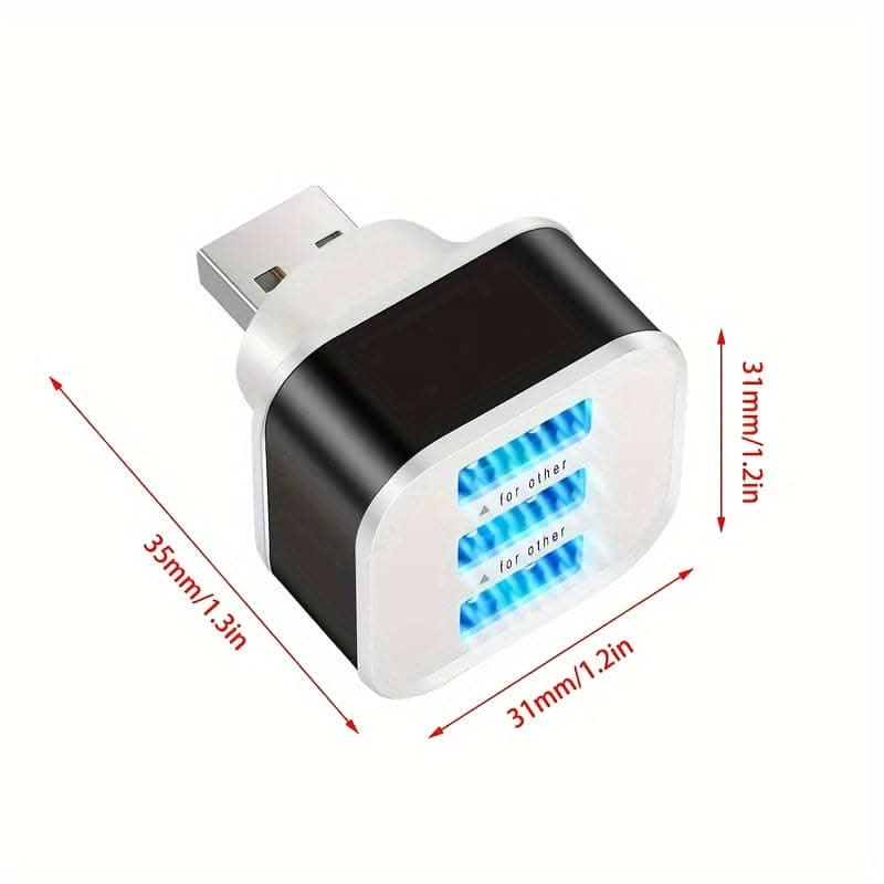 3-Port USB 2.0 Hub Expander - Multi-Purpose Connector
