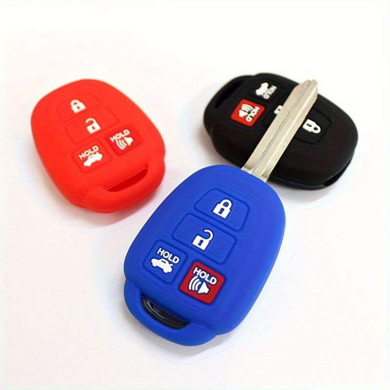 Silicone 4-Key Car Key Cover – Waterproof & Shockproof