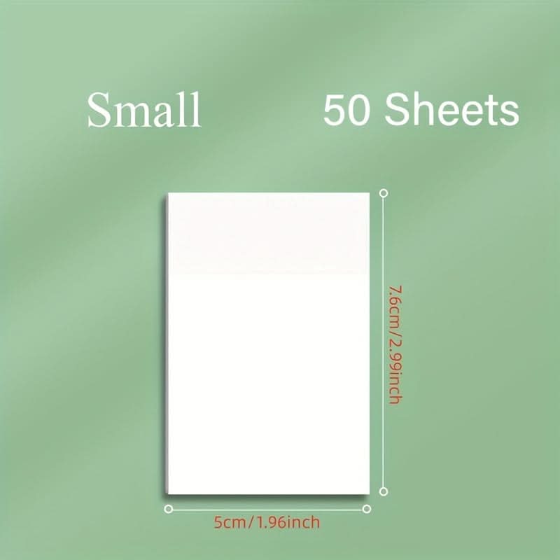 50-Sheet Clear Waterproof Sticky Notes – Memo Pads
