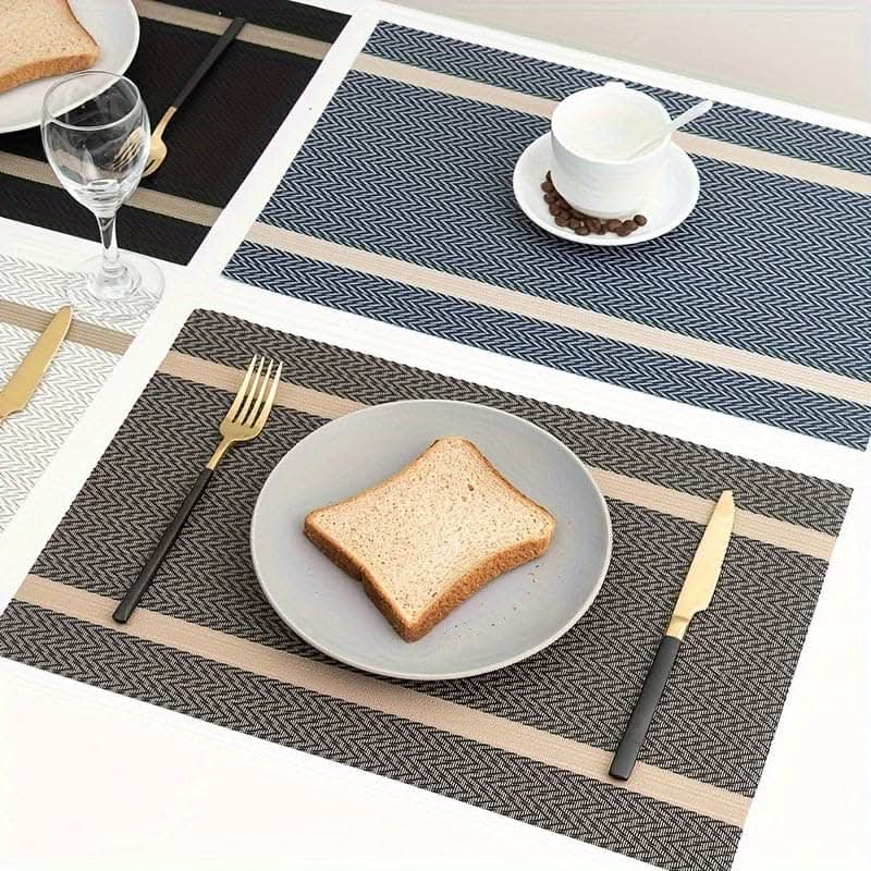 Nordic Style Square Placemats - 4/6/8pcs Elegant Table Protectors
