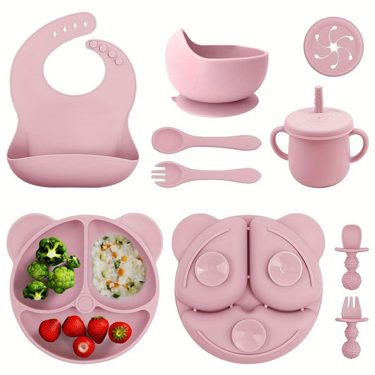 10-Piece BPA-Free Silicone Toddler Feeding Set