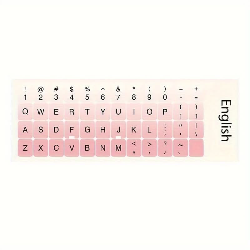 Pack of 2 Reusable Multicolored Keyboard Decals – Universal Stickers