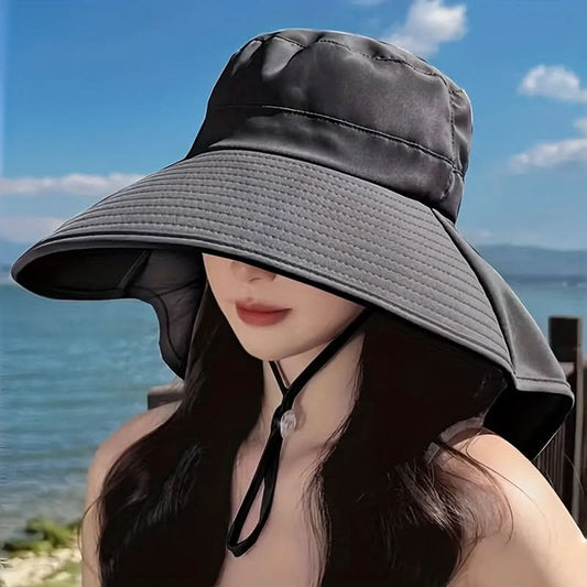 Women’s Sun Protection Bucket Hat with Ponytail Hole