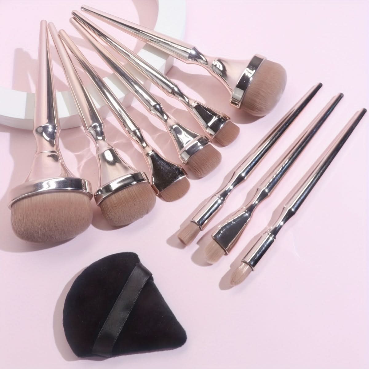 Professional Makeup Brush Set with Sponge - Complete Foundation Kit