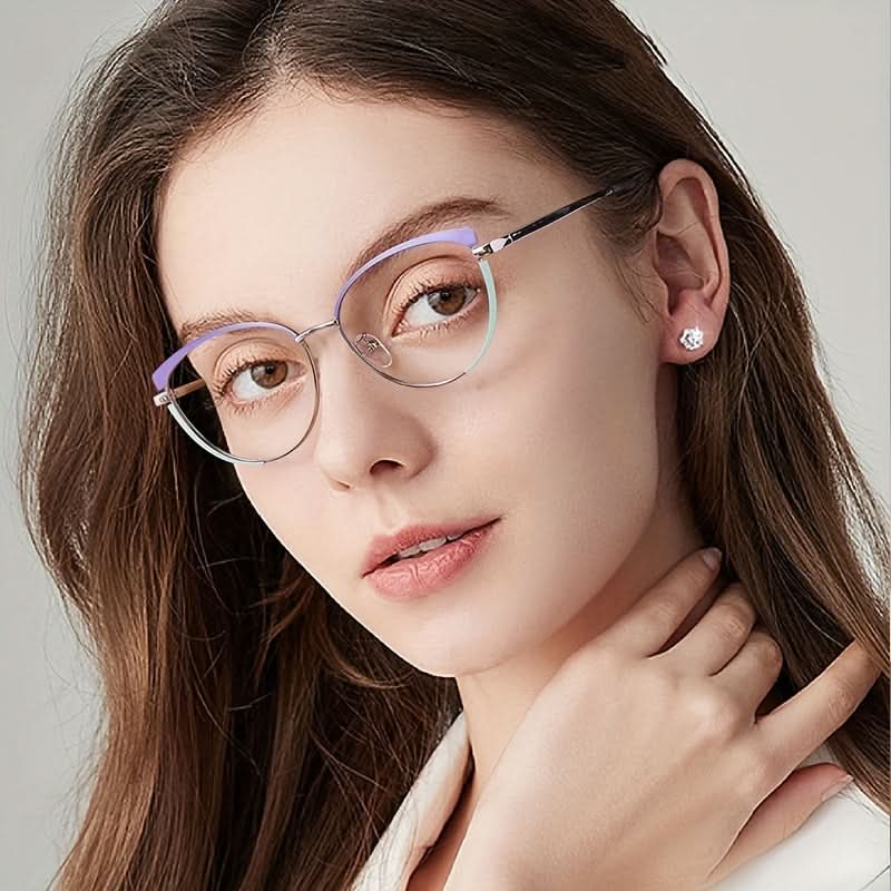 Stainless Steel Frame Cat Eye Reading Glasses – Stylish Presbyopia Relief