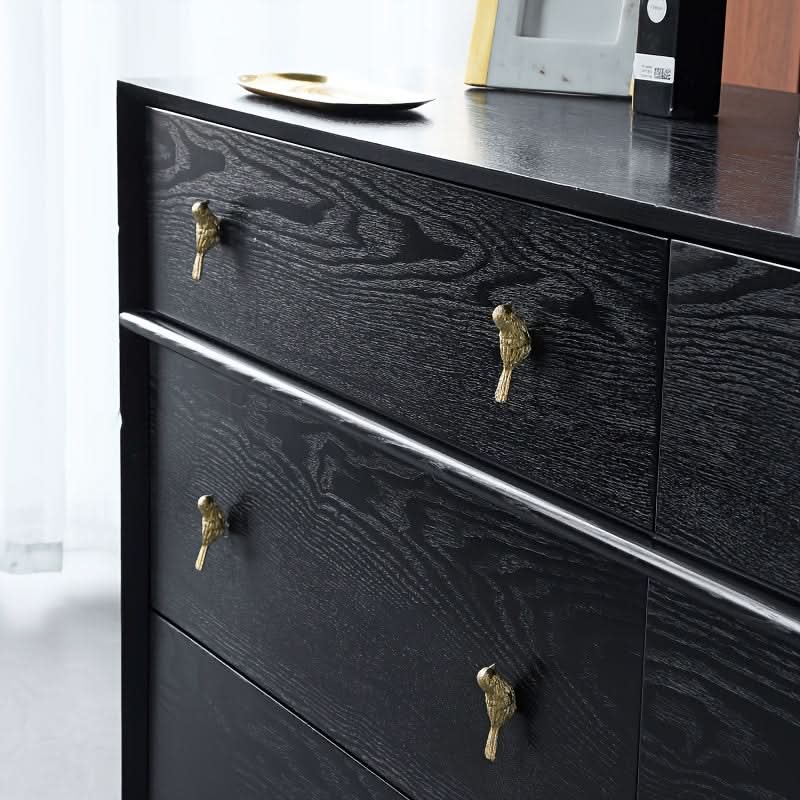 2-Pack Brass Bird-Shaped Cabinet Pulls – Polished Golden Bar Handles