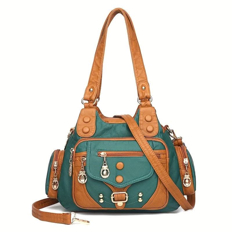 Chic Y2K Contrast Crossbody Bag - Everyday Women Hobo Purse