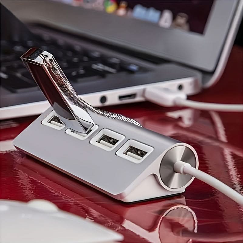 Aluminum USB 2.0 Hub with 4 Ports