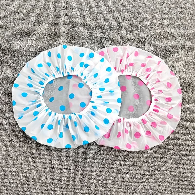 3 Pcs Reusable Waterproof Shower Caps with Floral Print