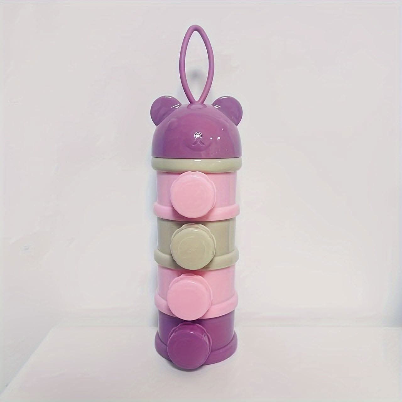 Formula Three-layer Four-layer Cartoon Bear Style Portable Box, Snack Food Container