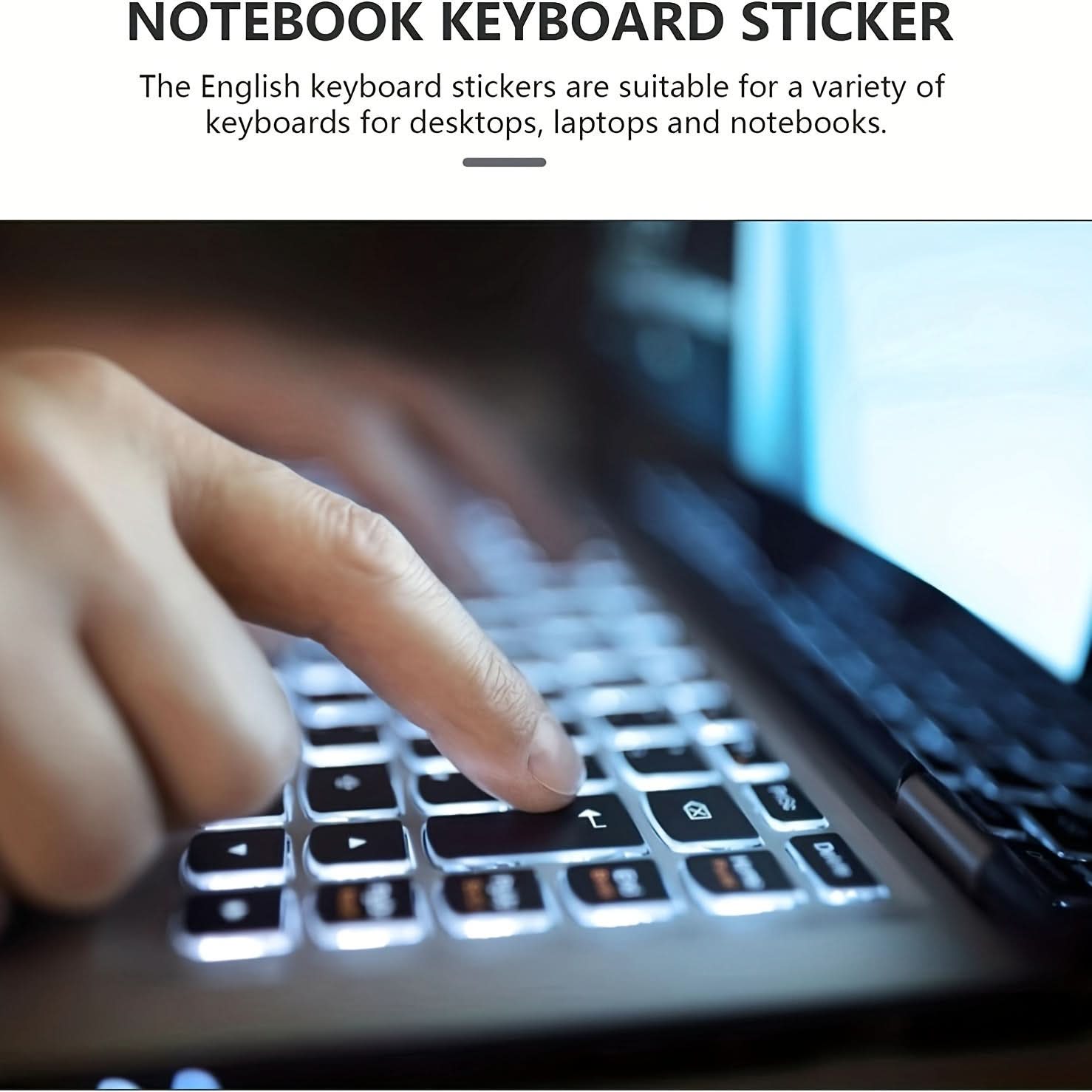 Vibrant Keyboard Sticker Set – Colorful, Removable Decals