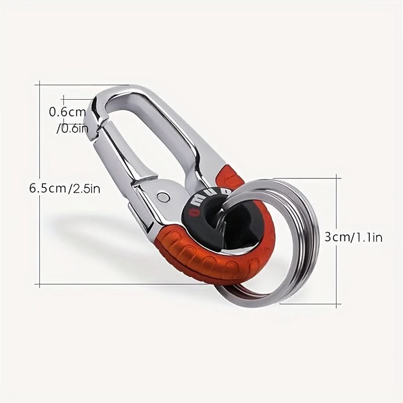 Men’s Alloy Keychain with Detachable Keyring & Belt Clip
