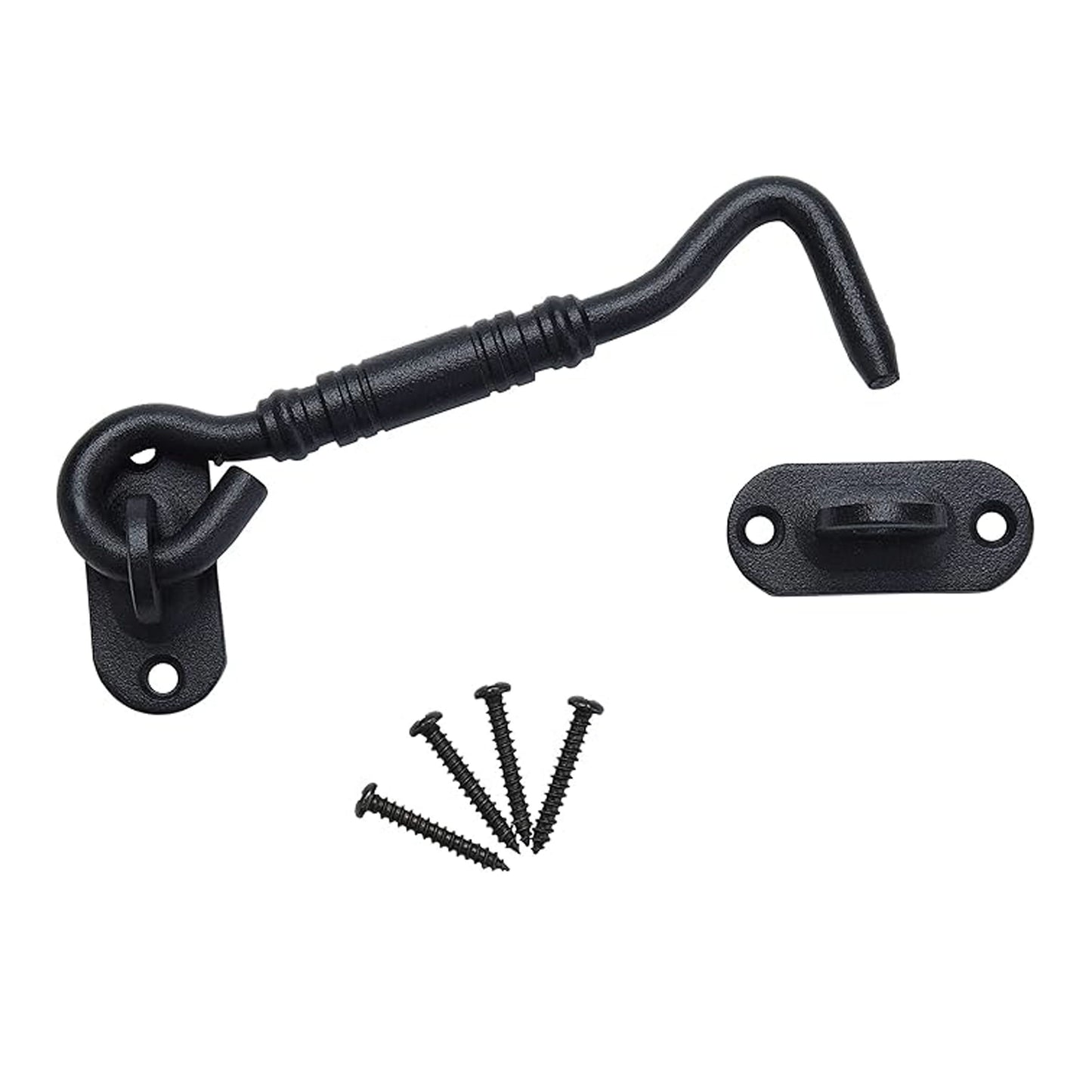 Premium Heavy-Duty Metal Sliding Barn Door Hook Latch