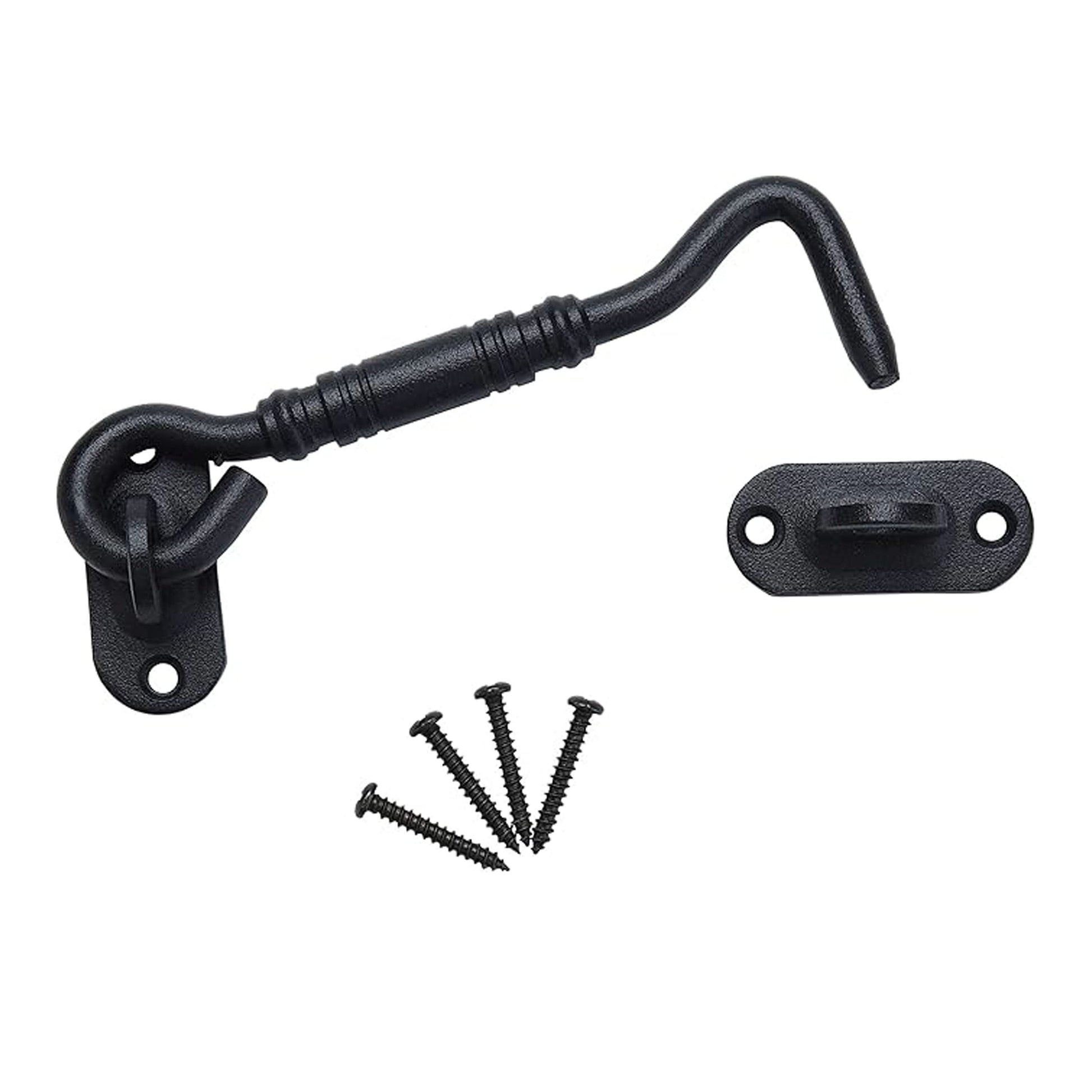 Premium Heavy-Duty Metal Sliding Barn Door Hook Latch