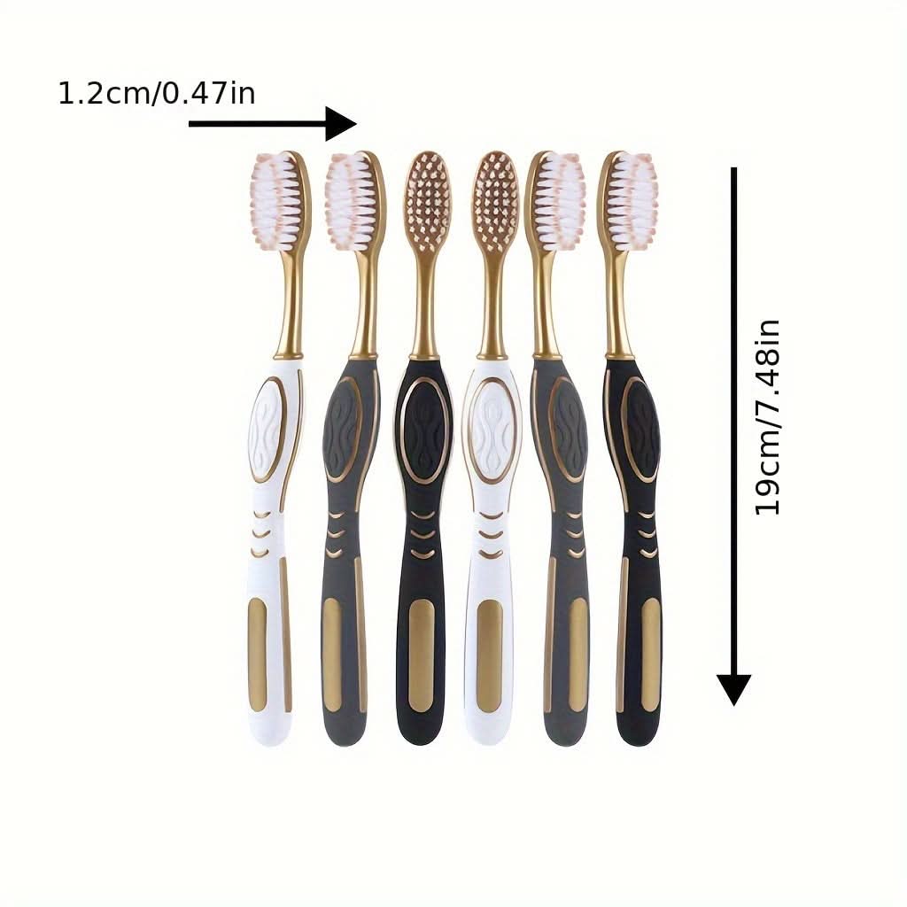 6-Pack Soft Bristle Manual Toothbrush Set
