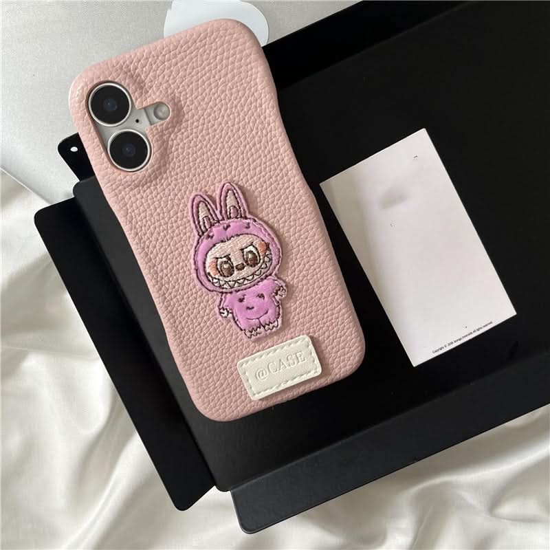 Cute Cartoon Faux Leather iPhone Case