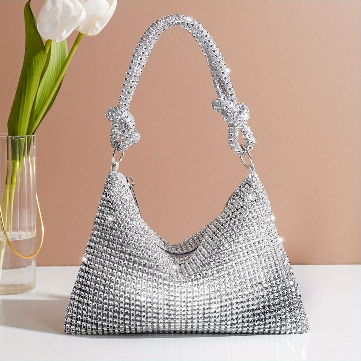 Sparkling Rhinestone Wedding & Prom Clutch Bag