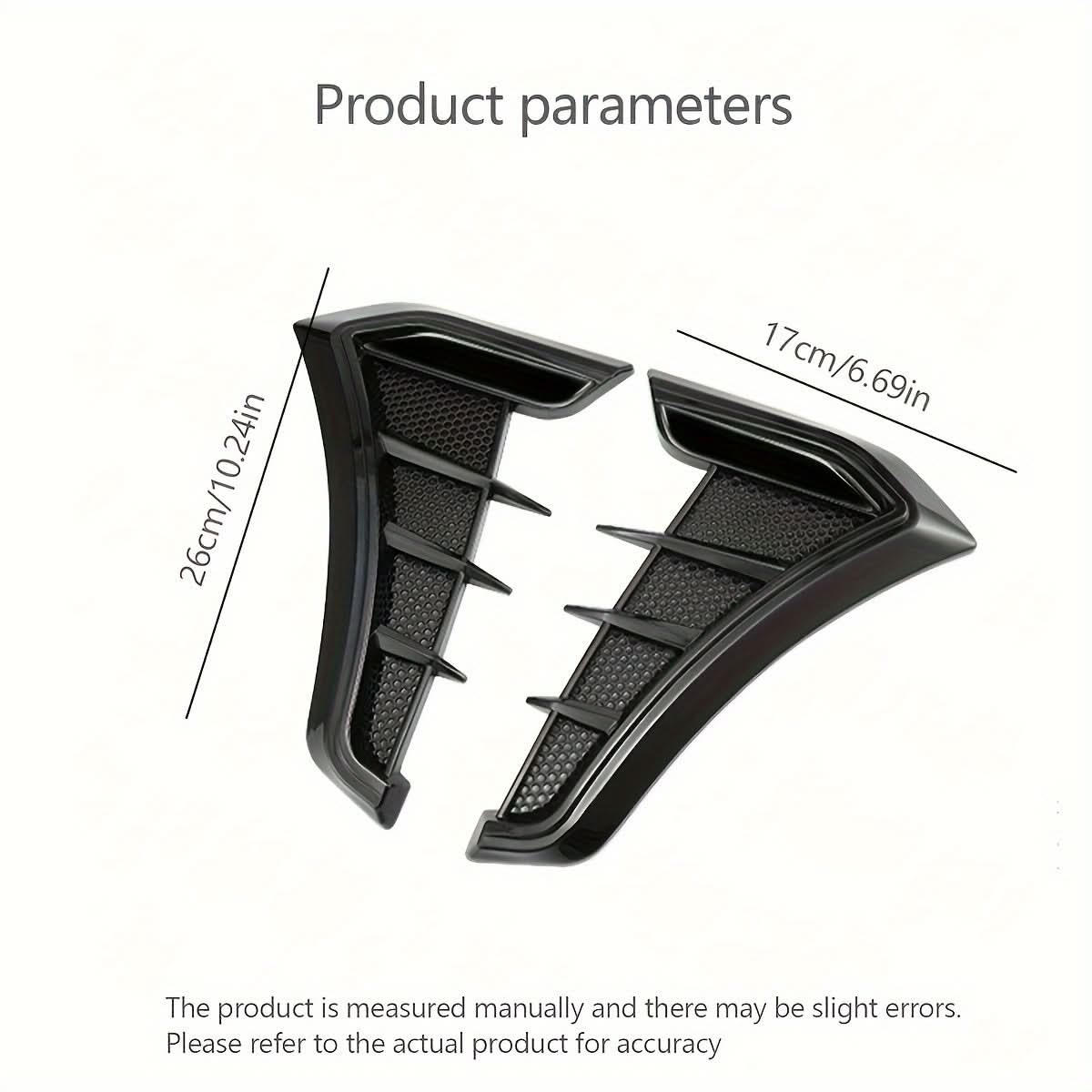 Universal Car Fender Decorative Stickers – High-Gloss Resin Side Vent Labels