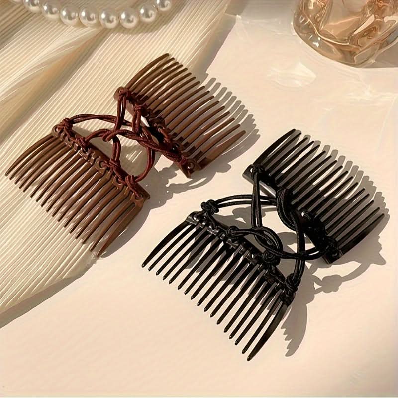 Double-Row Elastic Hair Comb – Easy Twist & Bun Styling