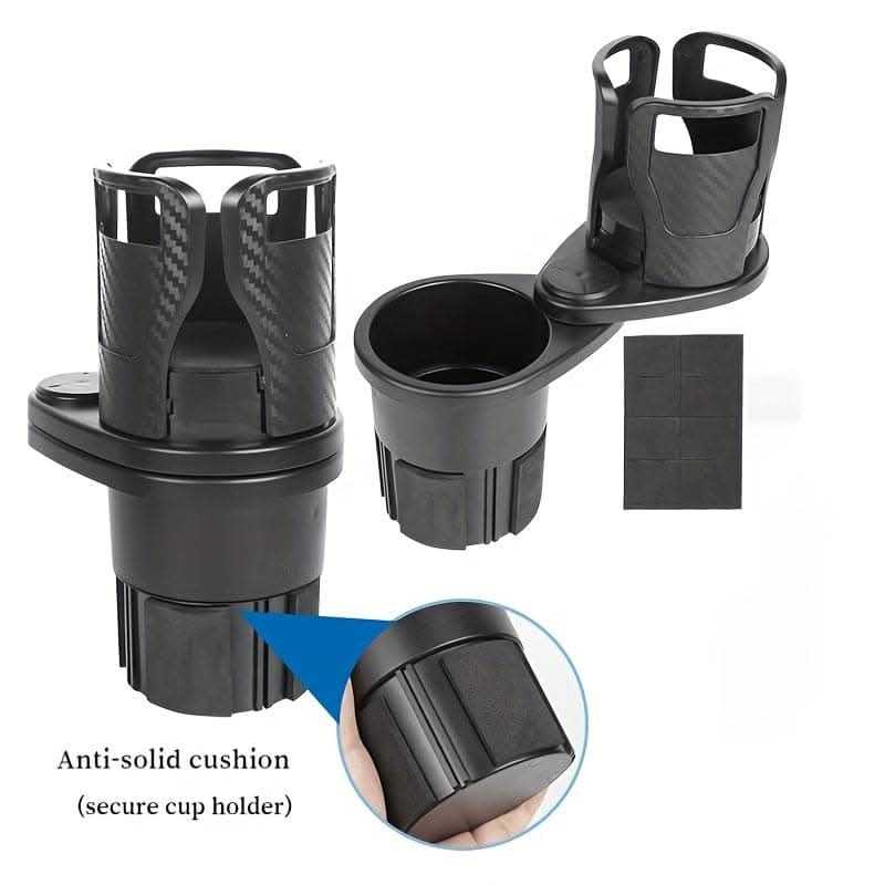 Adjustable Car Cup Holder Expander with Phone Holder & Aromatherapy Organizer
