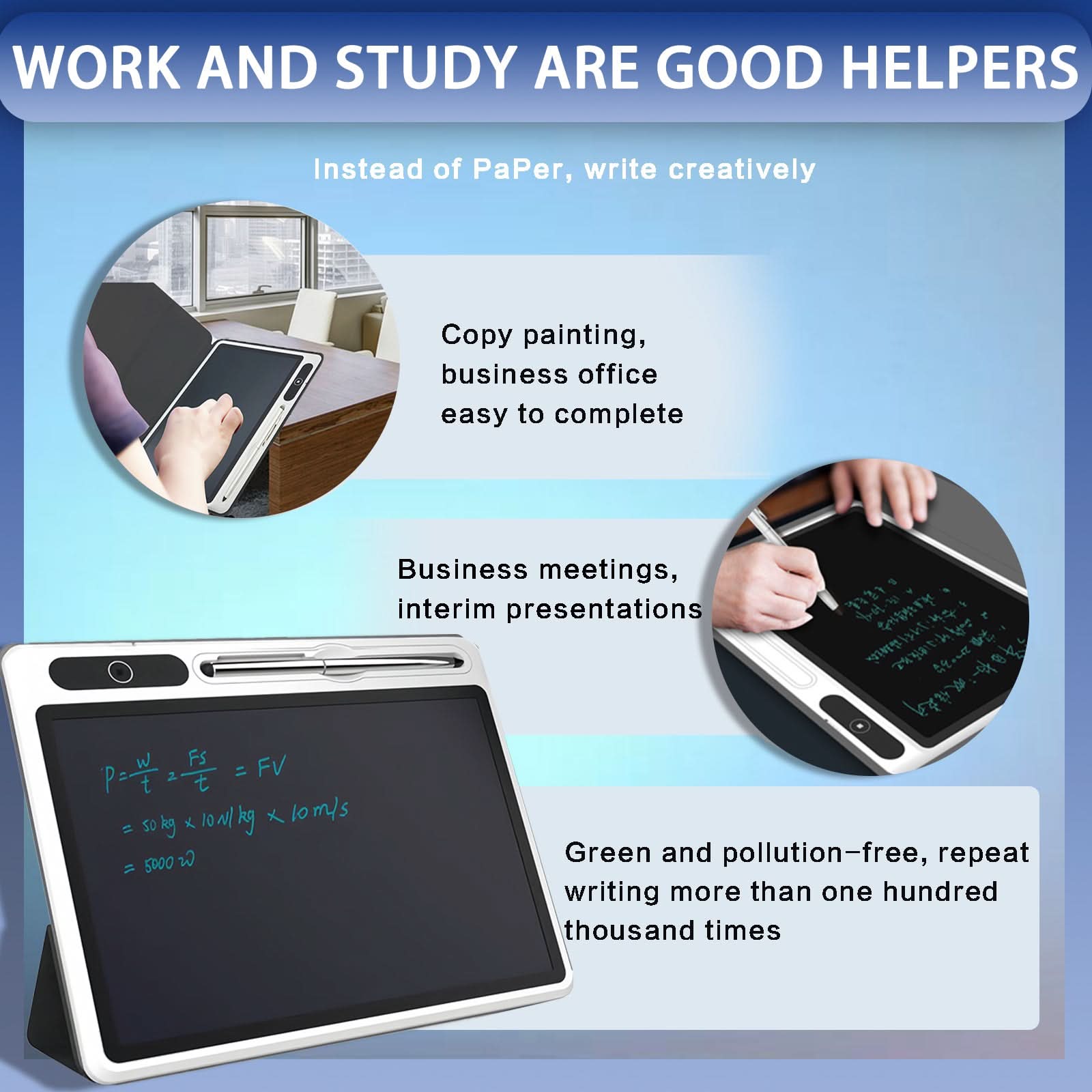 Slim & Portable LCD Writing Tablet – Reusable Digital Drawing Pad for Kids & Adults