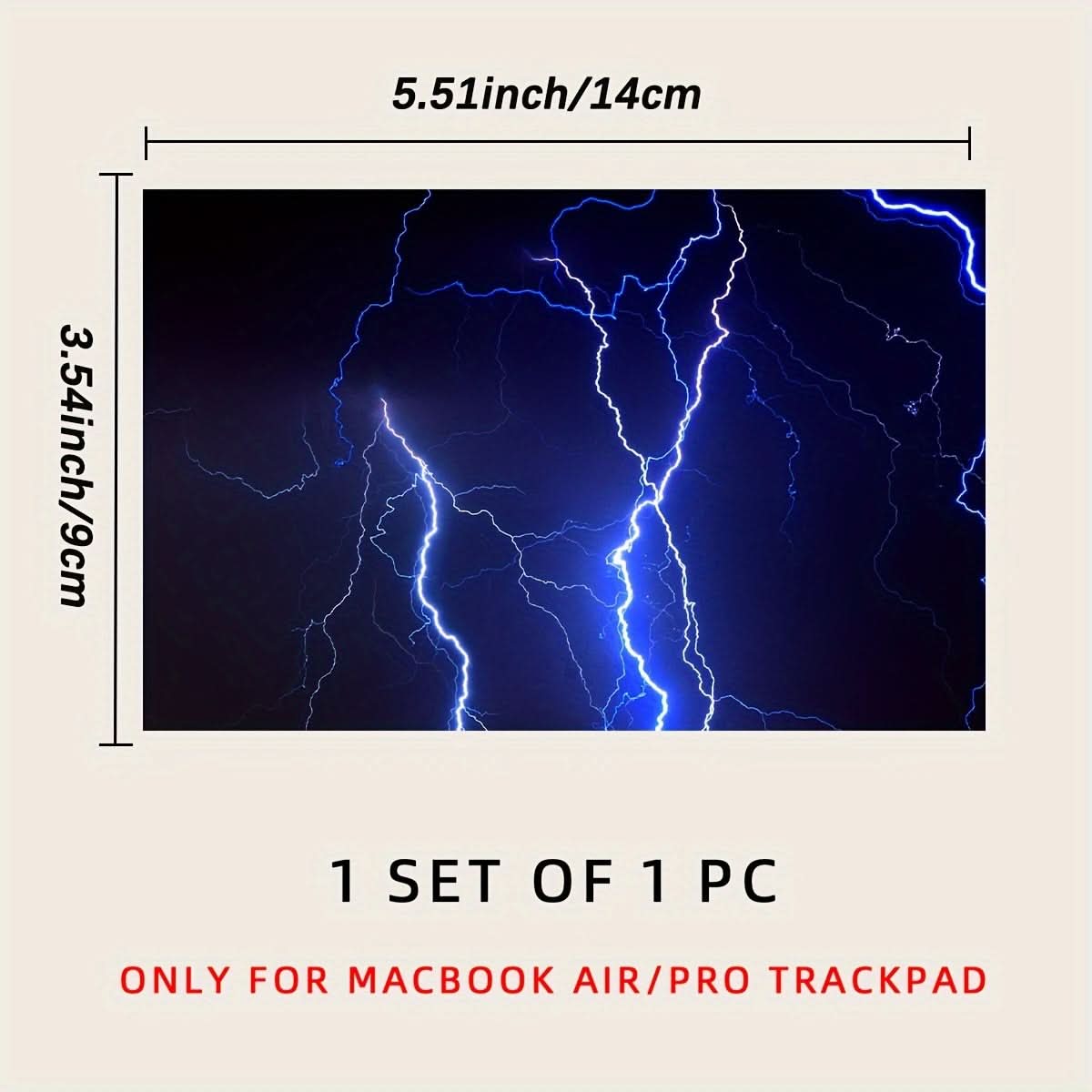 Blue Tech Pattern Touchpad Sticker - 5.5x3.5in