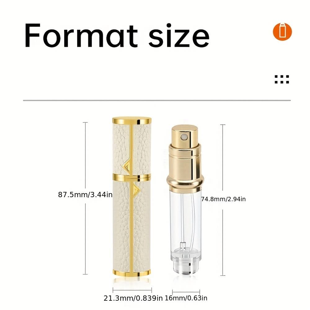 5ml Refillable Leather Perfume Atomizer - Leak-Proof Travel Spray Bottle