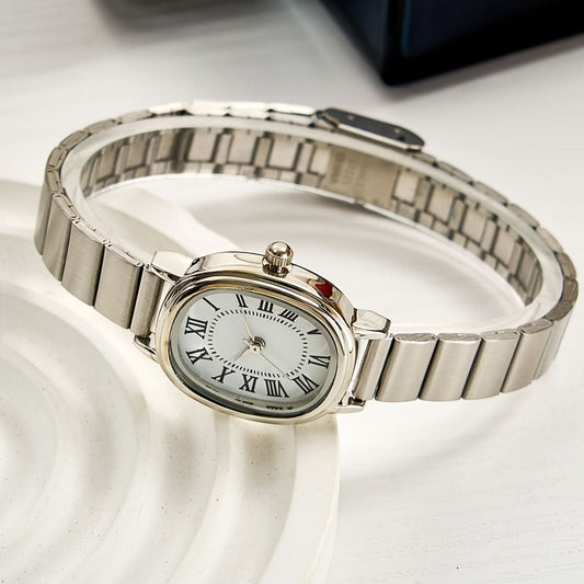 Minimalist Ladies' Quartz Watch – Silver Stainless Steel