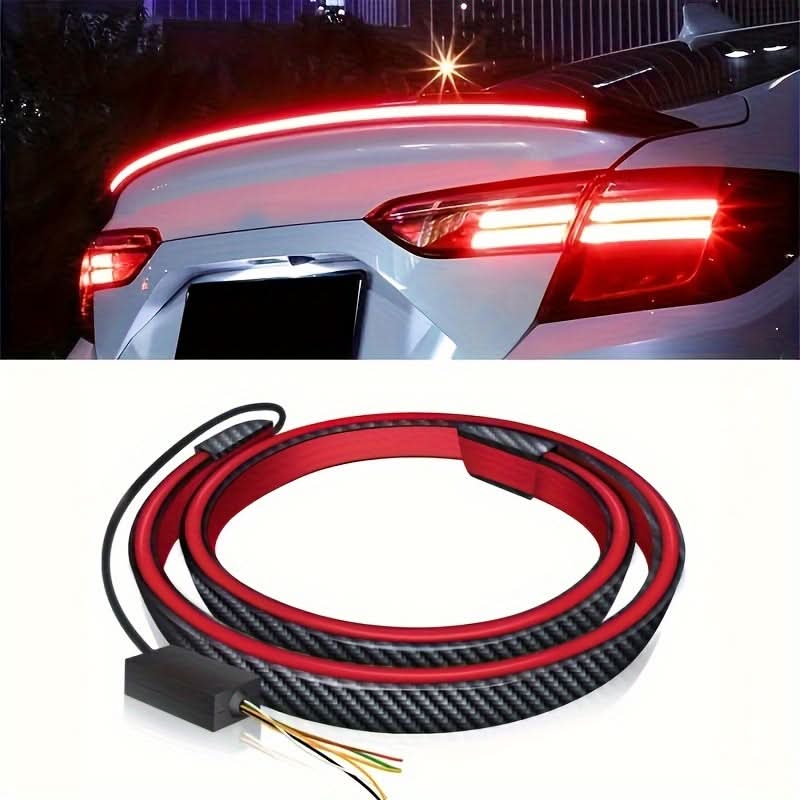 LED Carbon Fiber Spoiler Light Strip – 12V Flowing Ambient Tail Light