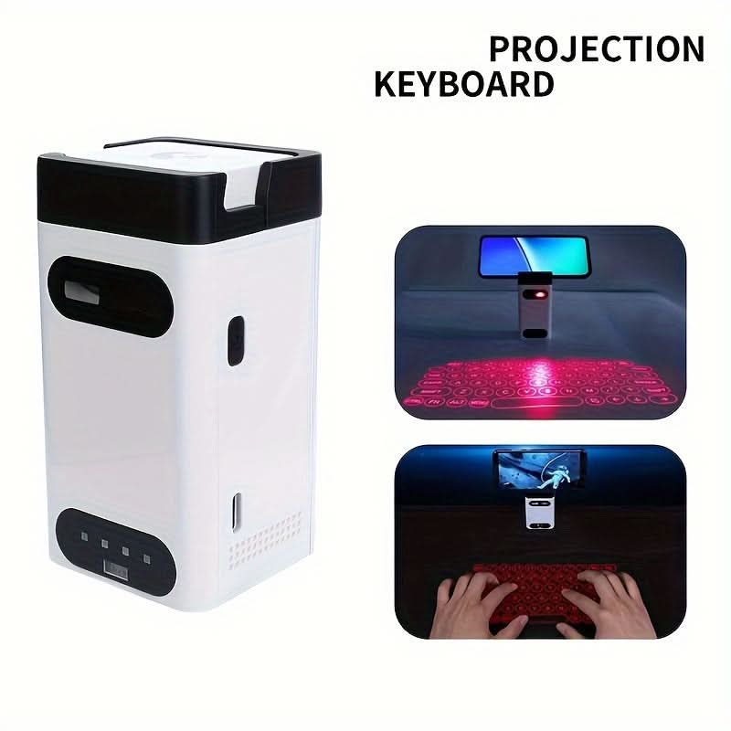 Wireless Laser Projection Keyboard with Power Bank