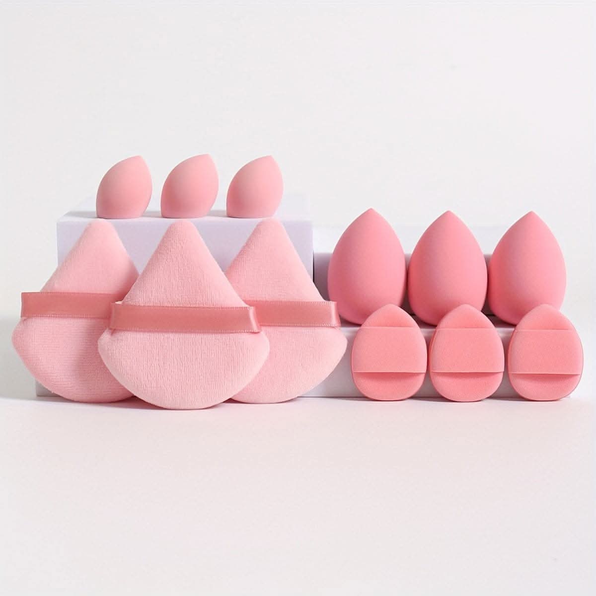 12-Piece Makeup Sponge Puff Set for All Skin Types