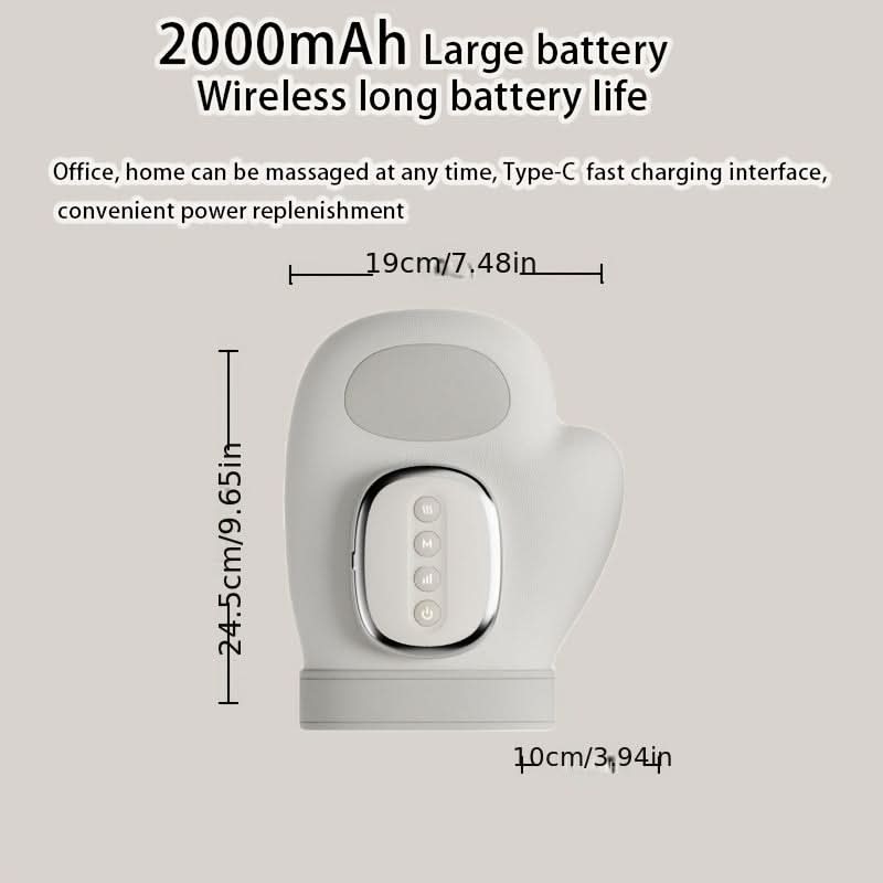 Smart Wireless Hand Massager with 5 Intensity Levels - Portable Kneading Massager
