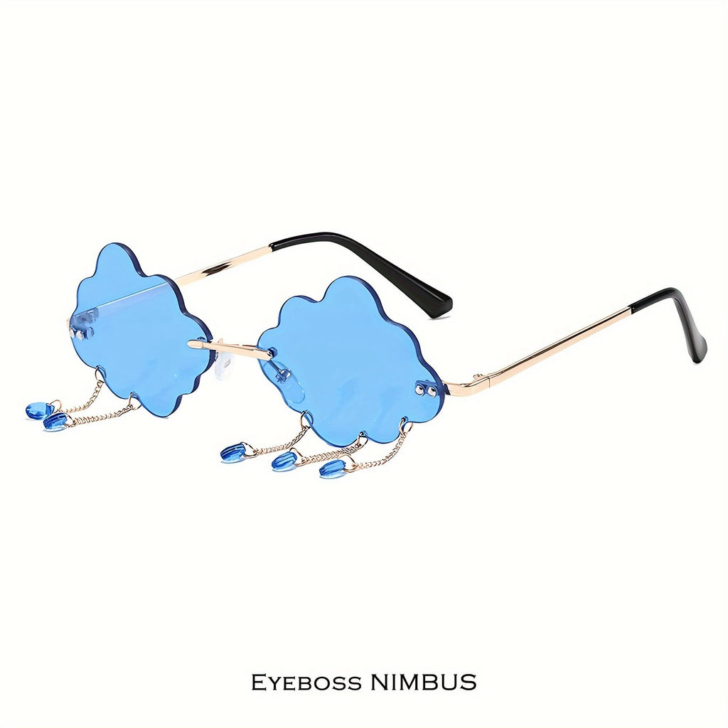 Frameless Cloud & Raindrop Sunglasses - Y2K Style, Novelty Fashion Glasses