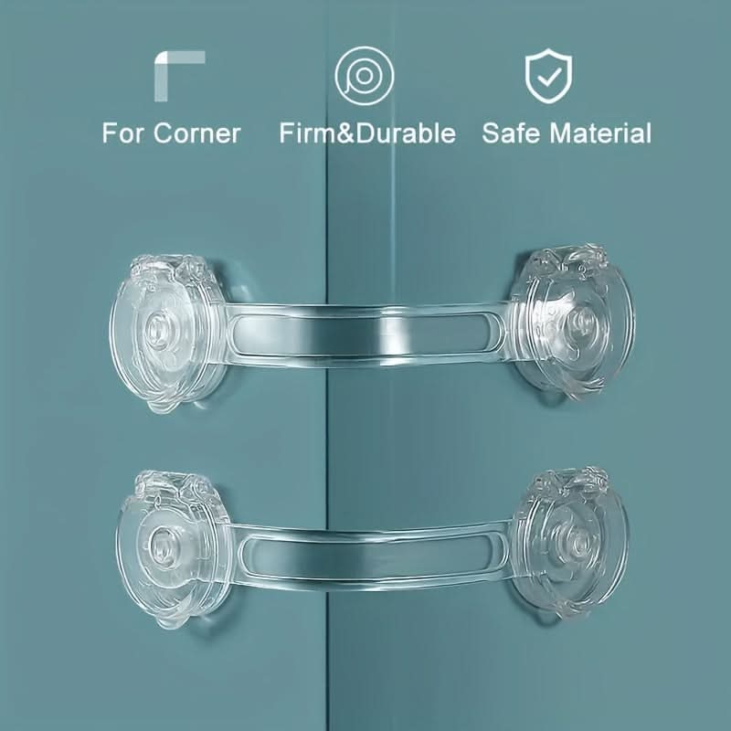 10-Pack Child Safety Cabinet Locks and Drawer Straps