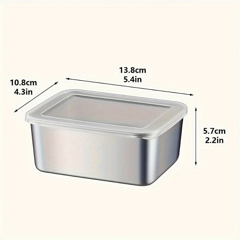 Multi-Use 5pcs Stainless Steel Food Storage Container Set - Airtight & Stackable