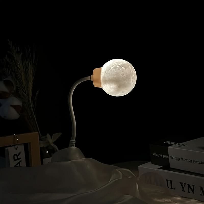 Voice-Activated Lunar Light Bedside Lamp