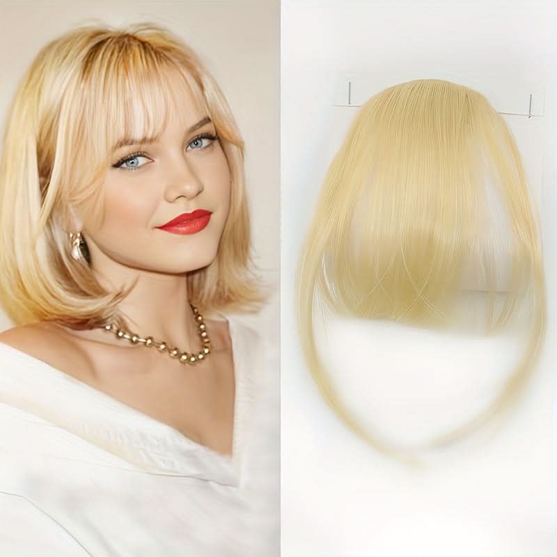 Elegant Synthetic Hair Extensions with Sideburns – Clip-In Bangs