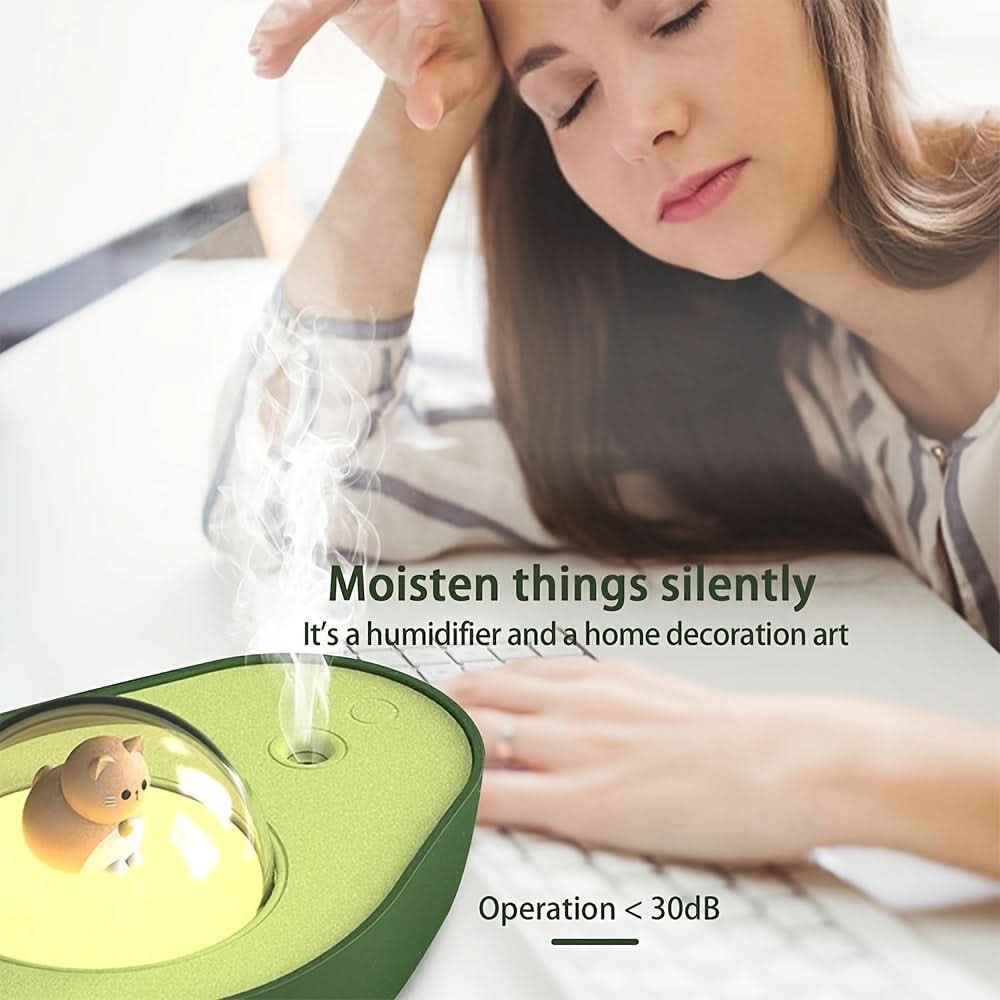 Avocado-Shaped USB Humidifier & Air Purifier – Portable Aromatherapy for Home