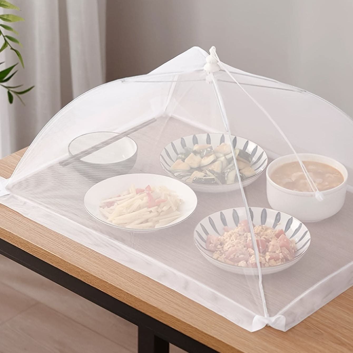 Foldable White Rice Cover – Waterproof, Fly-Proof