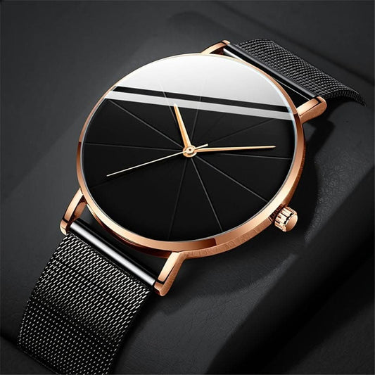 Casual Round Quartz Watch – Minimalist Fashion Analog