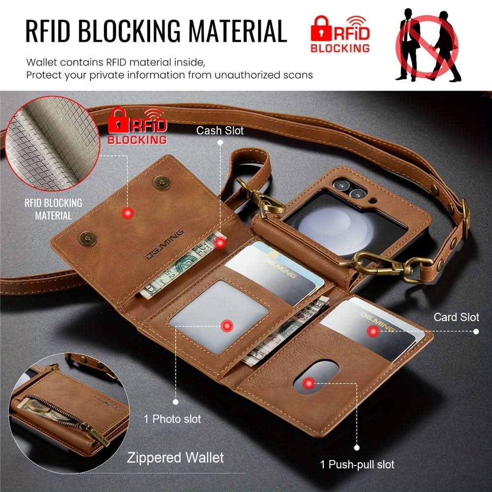 Zipper Wallet Case for Samsung Galaxy Z Flip