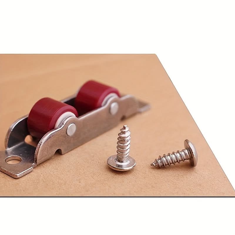 4-Pack Stainless Steel Sliding Door Nylon Pulley Rollers