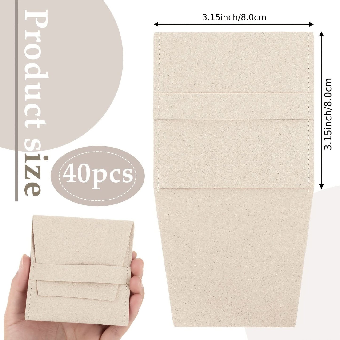 40pcs Luxury Microfiber Jewelry Gift Bags – Soft Drawstring Pouches